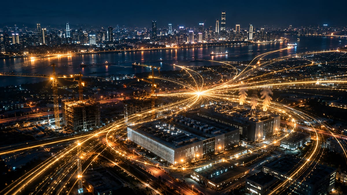 城市算力光轨夜景